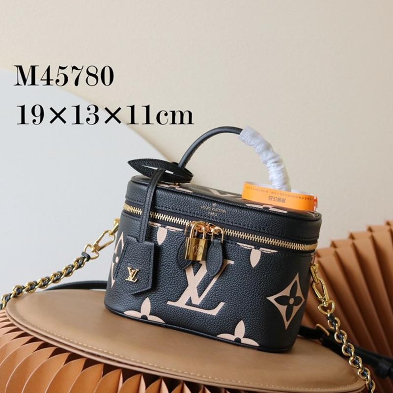 LV Handbags Clutches M45780 black beige